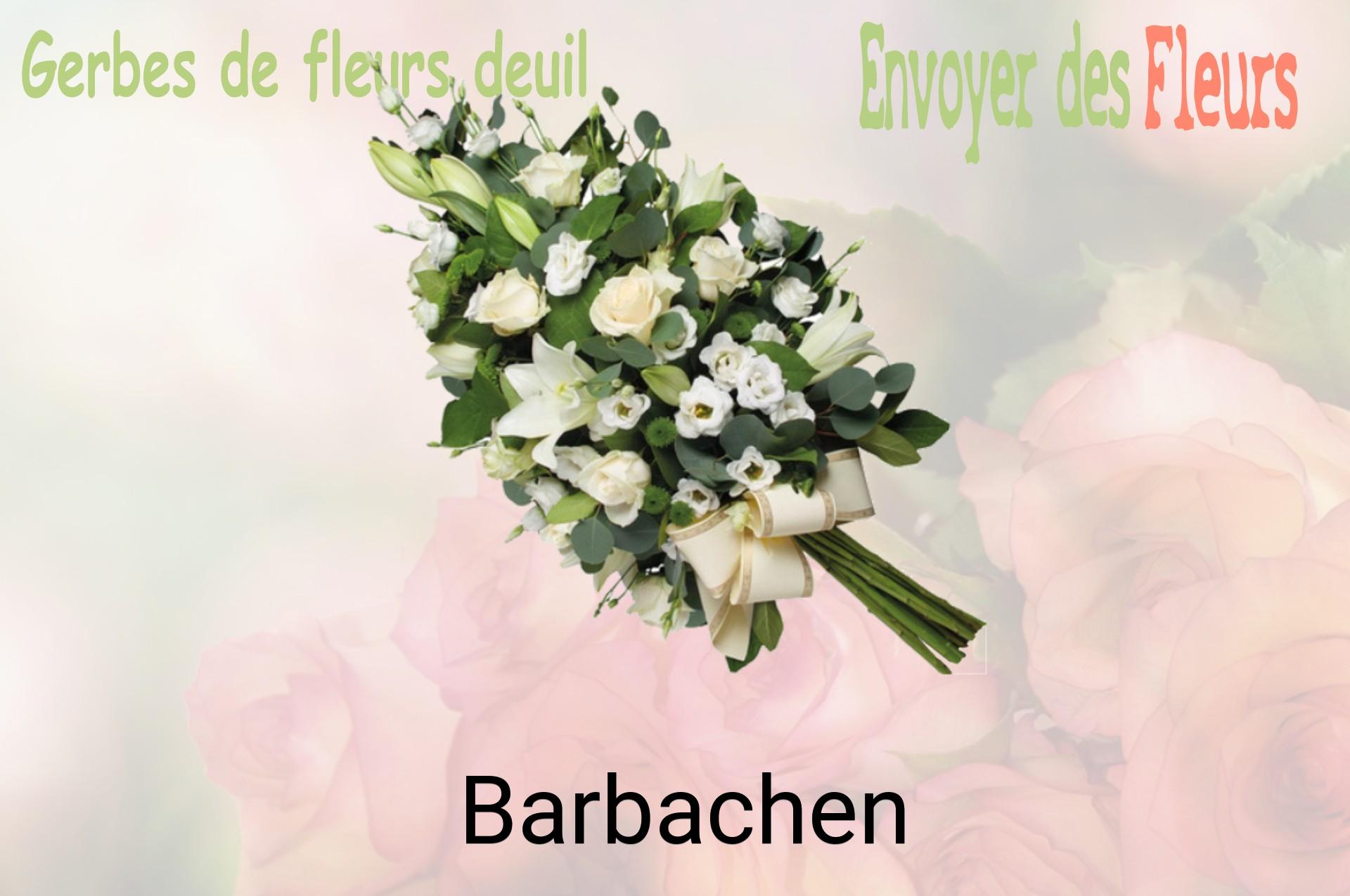 Gerbe de fleurs de deuil livrée à Barbachen